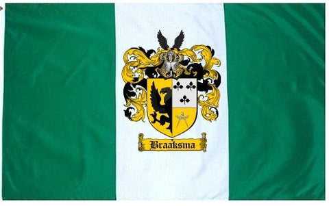 Braaksma family crest coat of arms flag