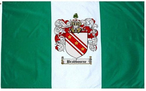 Bradbourne family crest coat of arms flag