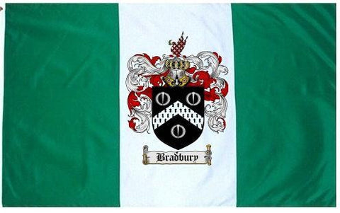 Bradbury family crest coat of arms flag