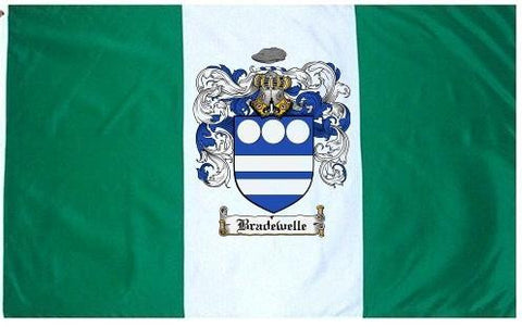 Bradewelle family crest coat of arms flag