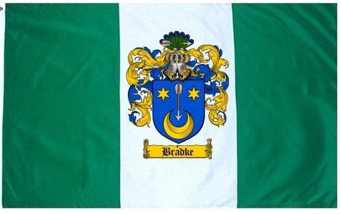 Bradke family crest coat of arms flag