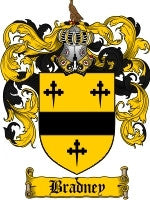 Bradney coat of arms family crest download