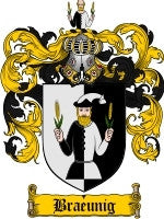 Braeunig coat of arms family crest download