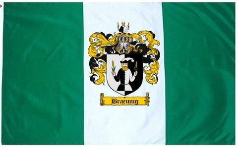Braeunig family crest coat of arms flag