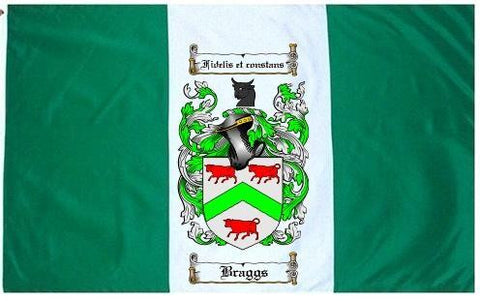 Braggs family crest coat of arms flag