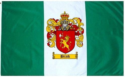 Braik family crest coat of arms flag