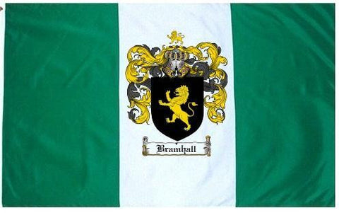 Bramhall family crest coat of arms flag