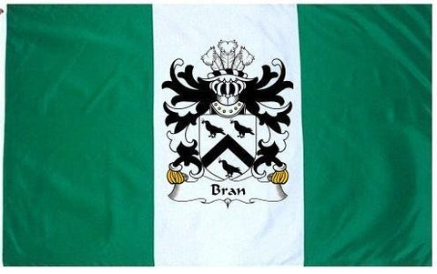 Bran family crest coat of arms flag