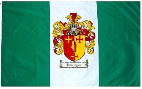 Branigan family crest coat of arms flag