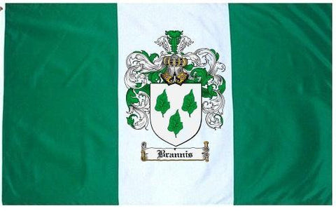 Brannis family crest coat of arms flag