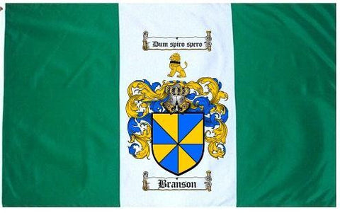 Branson family crest coat of arms flag