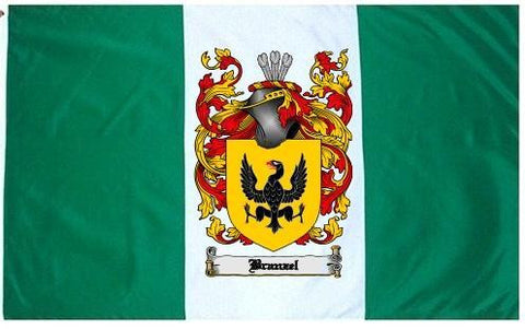 Branzel family crest coat of arms flag