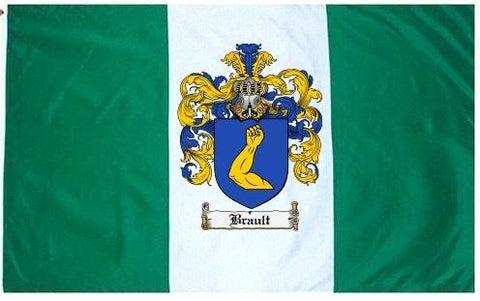 Brault family crest coat of arms flag