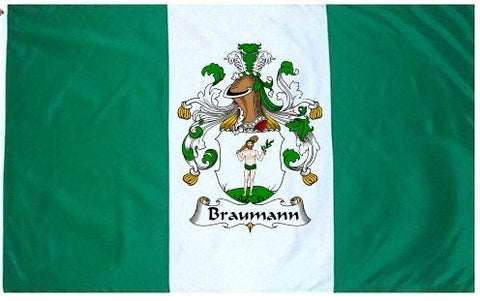 Braumann family crest coat of arms flag
