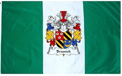 Braunek family crest coat of arms flag