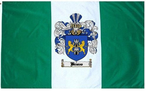 Bravo family crest coat of arms flag