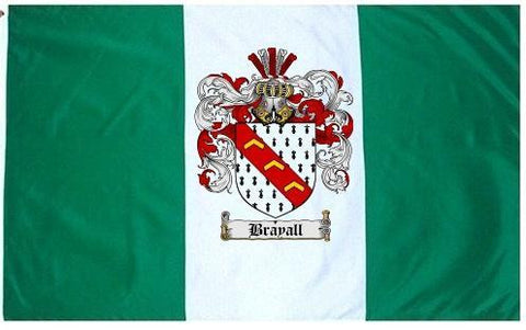 Brayall family crest coat of arms flag
