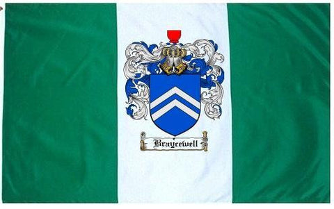 Braycewell family crest coat of arms flag