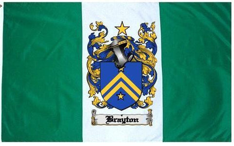 Brayton family crest coat of arms flag