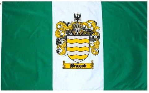 Brazzoli family crest coat of arms flag