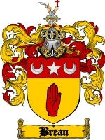 Brean coat of arms family crest download