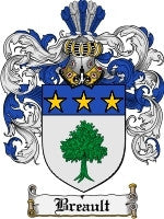 Breault coat of arms family crest download