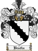 Bredin coat of arms family crest download