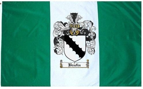 Bredin family crest coat of arms flag