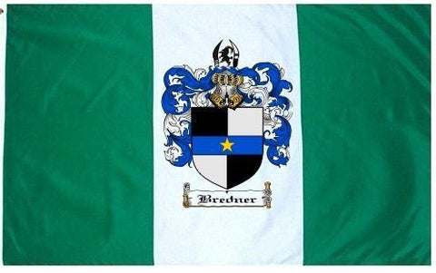 Bredner family crest coat of arms flag