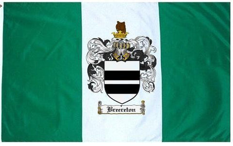 Breereton family crest coat of arms flag