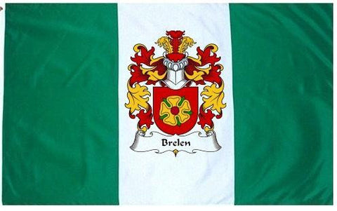 Brelen family crest coat of arms flag