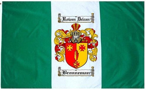 Brenneman family crest coat of arms flag