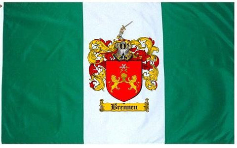 Brennen family crest coat of arms flag