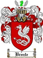 Brente coat of arms family crest download