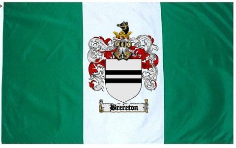Brereton family crest coat of arms flag