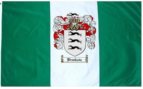 Breskow family crest coat of arms flag