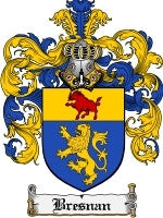 Bresnan coat of arms family crest download