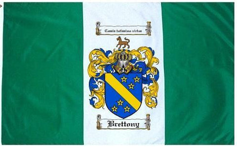 Brettony family crest coat of arms flag