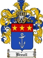Breuil coat of arms family crest download
