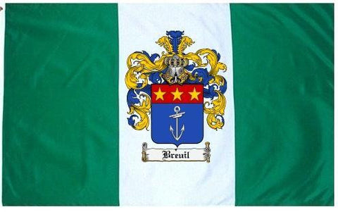Breuil family crest coat of arms flag