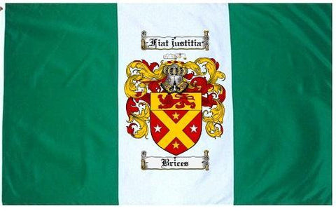 Brices family crest coat of arms flag