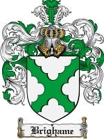 Brighame coat of arms family crest download