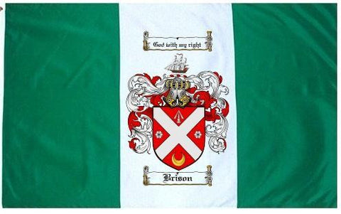 Brison family crest coat of arms flag