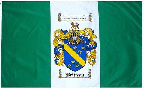Britteny family crest coat of arms flag