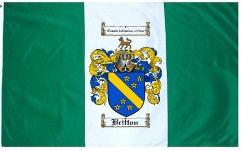 Britton- family crest coat of arms flag