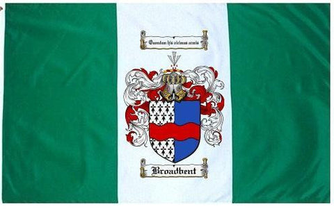 Broadbent family crest coat of arms flag