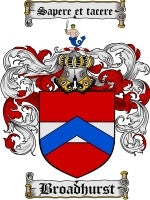 Broadhurst coat of arms family crest download