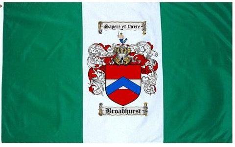 Broadhurst family crest coat of arms flag