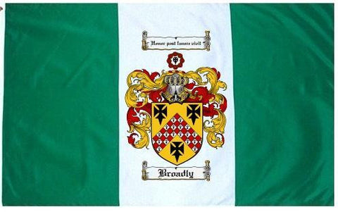 Broadly family crest coat of arms flag