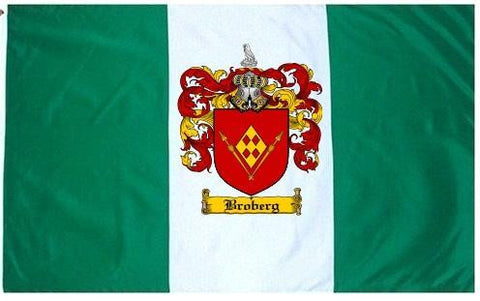 Broberg family crest coat of arms flag